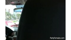 Hot babes flash tits in the car Thumb