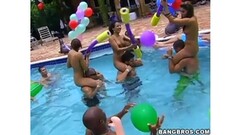Wet and wild xxx pool party with hot latina Thumb